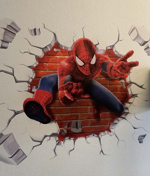 Impression murale de Batman réalisée avec une imprimante verticale en région nantaise